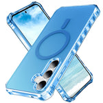 For Samsung Galaxy S25 / S24 Magnetic Case Small Wavy Edge PC + TPU Phone Cover