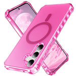 For Samsung Galaxy S25 / S24 Magnetic Case Small Wavy Edge PC + TPU Phone Cover