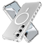 For Samsung Galaxy S25 / S24 Magnetic Case Small Wavy Edge PC + TPU Phone Cover