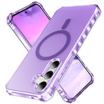 For Samsung Galaxy S25 / S24 Magnetic Case Small Wavy Edge PC + TPU Phone Cover