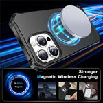 For iPhone 14 Pro Case Compatible with MagSafe Small Wavy Edge PC + TPU Phone Cover
