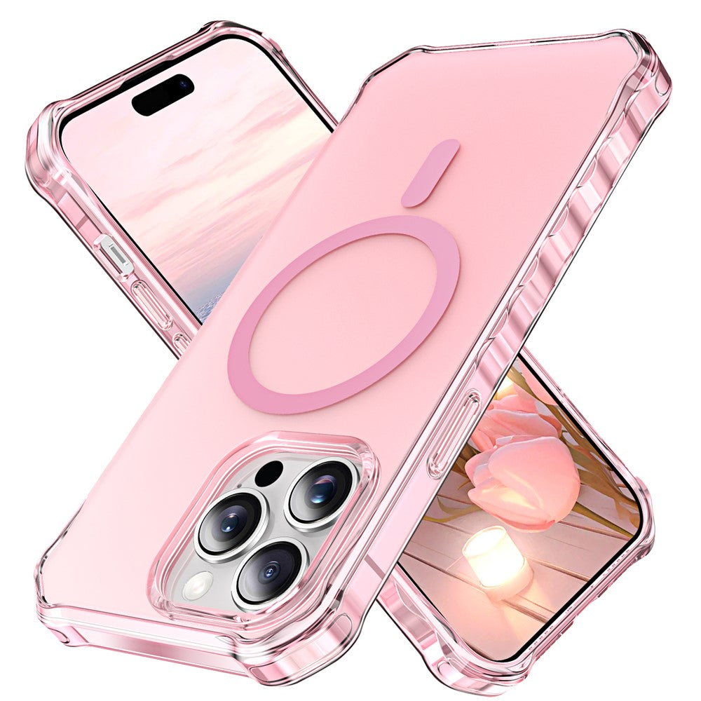For iPhone 14 Pro Case Compatible with MagSafe Small Wavy Edge PC + TPU Phone Cover