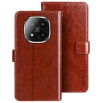 IDEWEI For Xiaomi Redmi Note 14 Pro+ 5G Stand Case Crazy Horse Texture Leather Phone Cover