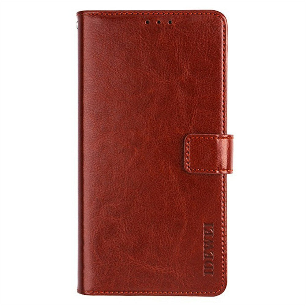 IDEWEI For Xiaomi Redmi Note 14 Pro+ 5G Stand Case Crazy Horse Texture Leather Phone Cover