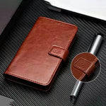 IDEWEI For Xiaomi Redmi Note 14 Pro+ 5G Stand Case Crazy Horse Texture Leather Phone Cover
