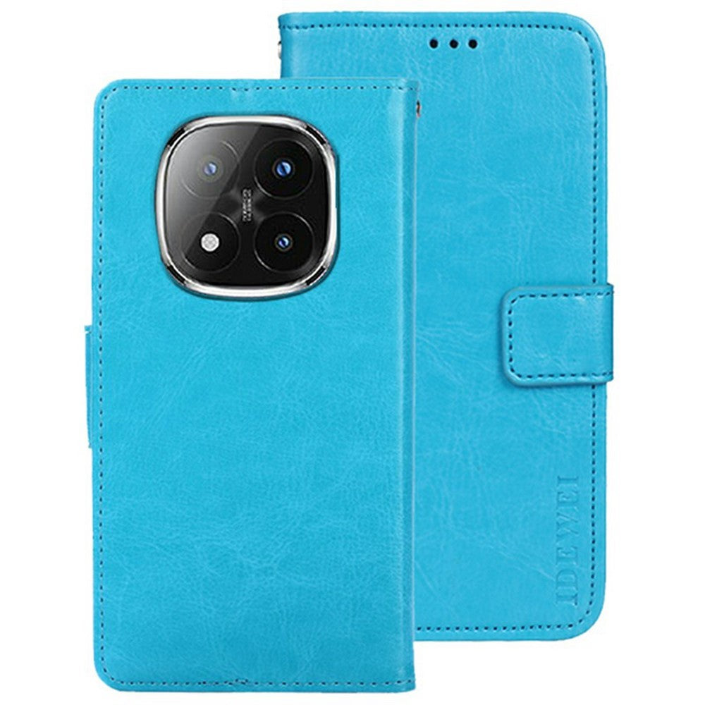 IDEWEI For Xiaomi Redmi Note 14 Pro+ 5G Stand Case Crazy Horse Texture Leather Phone Cover