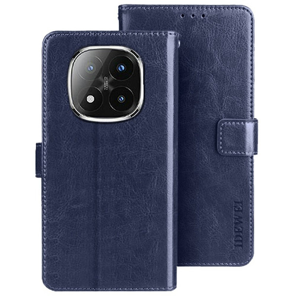 IDEWEI For Xiaomi Redmi Note 14 Pro+ 5G Stand Case Crazy Horse Texture Leather Phone Cover