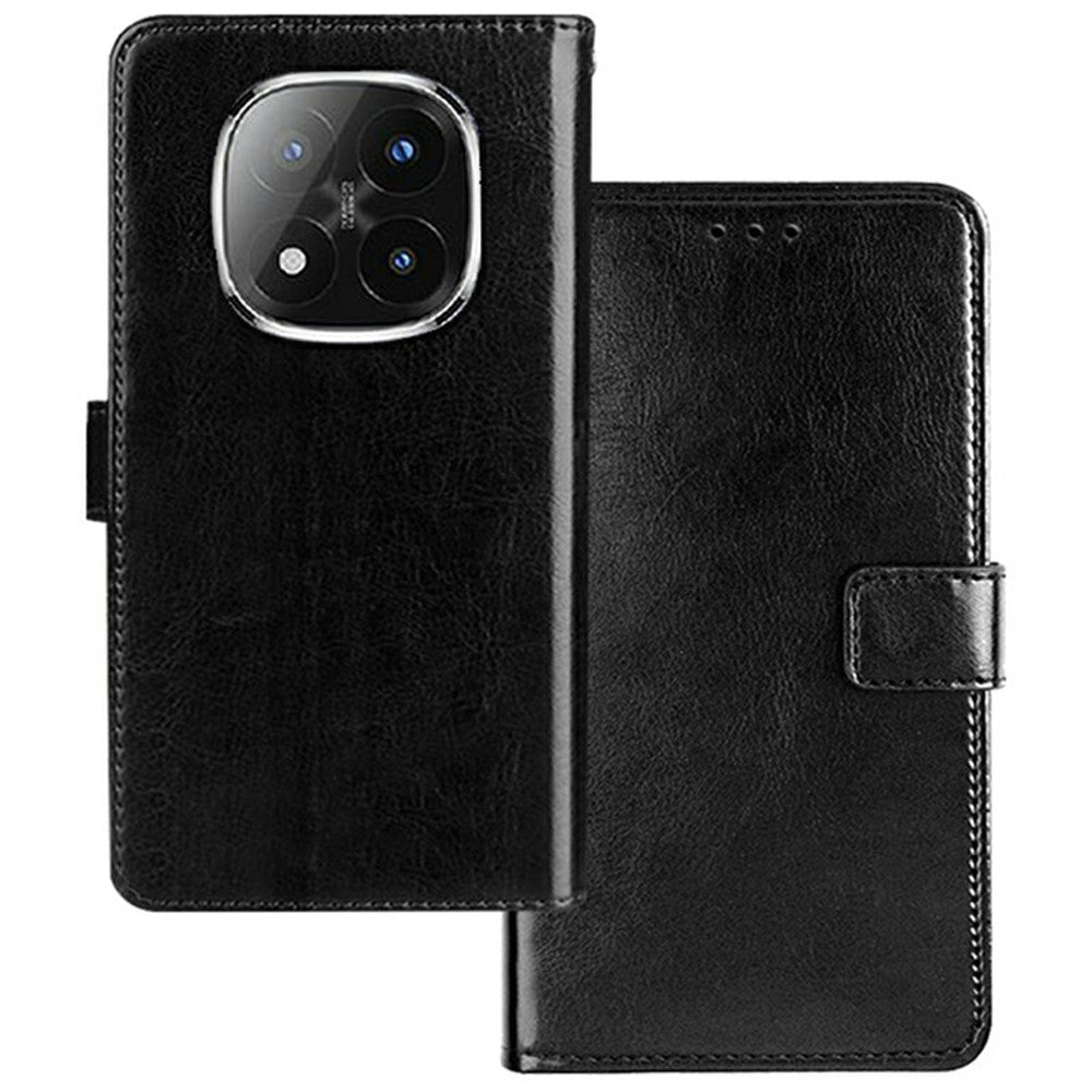IDEWEI For Xiaomi Redmi Note 14 Pro+ 5G Case Card Slots Holder Leather Phone Cover Crazy Horse Texture