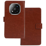 IDEWEI For Xiaomi Redmi Note 14 Pro+ 5G Case Card Slots Holder Leather Phone Cover Crazy Horse Texture