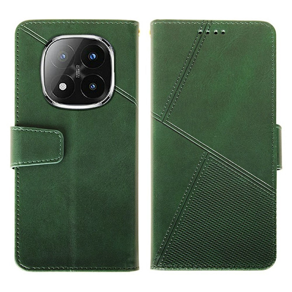 IDEWEI For Xiaomi Redmi Note 14 Pro+ 5G Case Leather Wallet Phone Cover Stand Calf Texture