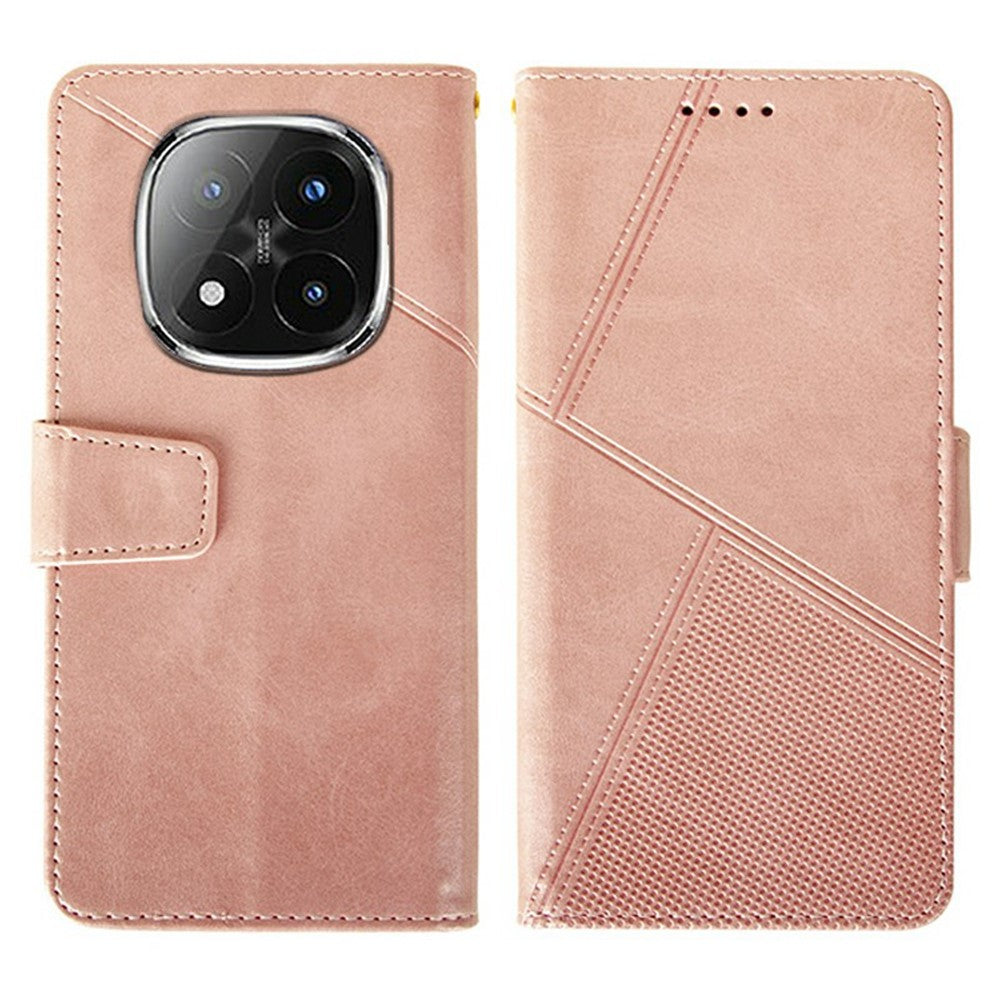 IDEWEI For Xiaomi Redmi Note 14 Pro+ 5G Case Leather Wallet Phone Cover Stand Calf Texture
