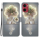 For Motorola Moto G05 4G  /  E15 4G Case Pattern Printing Anti-Drop Leather Flip Wallet Phone Cover with Lanyard