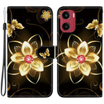 For Motorola Moto G05 4G  /  E15 4G Case Pattern Printing Anti-Drop Leather Flip Wallet Phone Cover with Lanyard