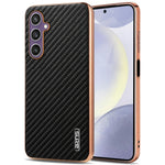 AZNS For Samsung Galaxy A05s 4G  /  M14 4G Case Electroplating Carbon Fiber Texture PU + TPU Phone Cover