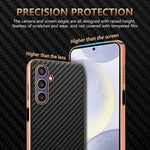 AZNS For Samsung Galaxy A05s 4G  /  M14 4G Case Electroplating Carbon Fiber Texture PU + TPU Phone Cover