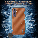 AZNS For Samsung Galaxy A05s 4G  /  M14 4G Case Electroplating Carbon Fiber Texture PU + TPU Phone Cover