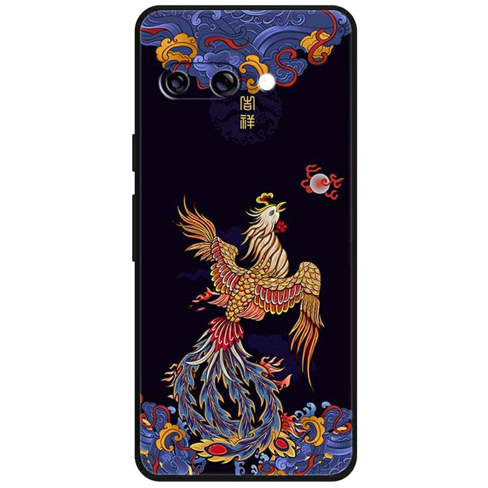 Til Google Pixel 9a Cover Mønstertryk Ridsefast TPU Telefoncover