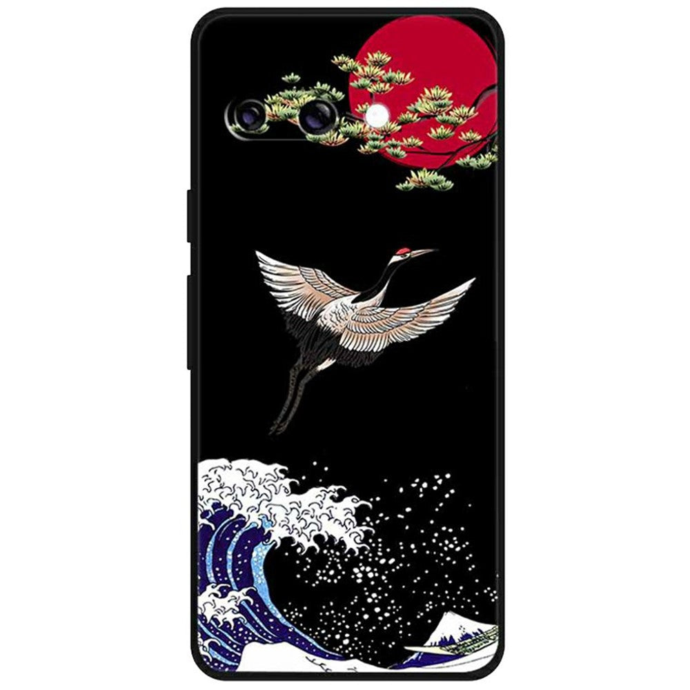 Til Google Pixel 9a Cover Mønstertryk Ridsefast TPU Telefoncover