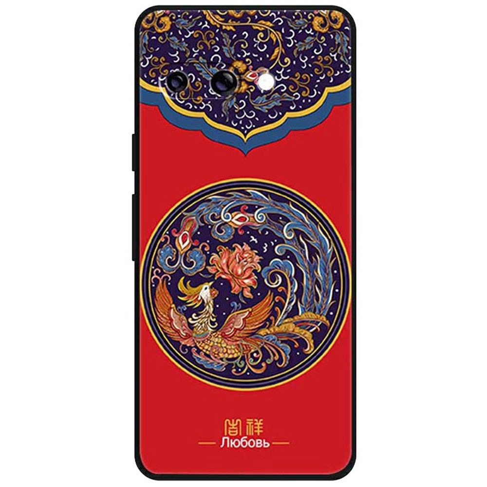Til Google Pixel 9a Cover Mønstertryk Ridsefast TPU Telefoncover
