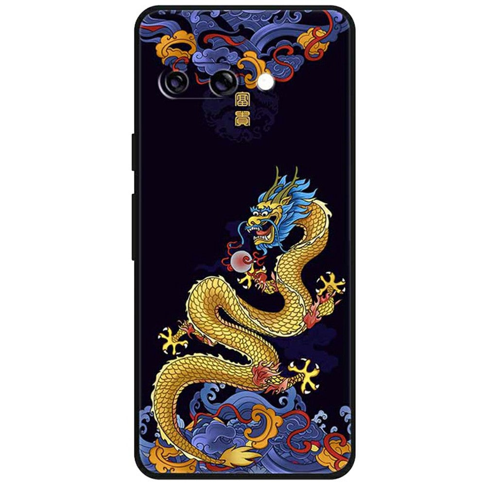Til Google Pixel 9a Cover Mønstertryk Ridsefast TPU Telefoncover