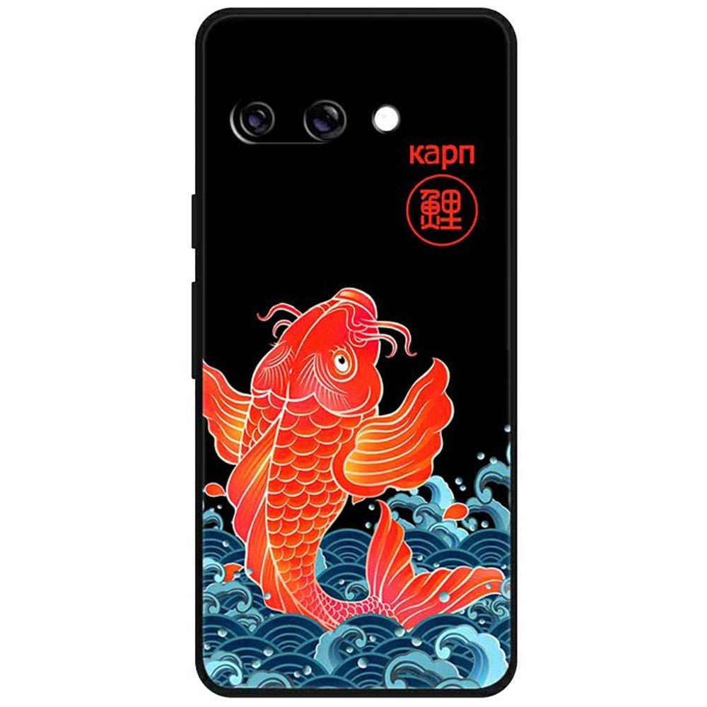 Til Google Pixel 9a Cover Mønstertryk Ridsefast TPU Telefoncover