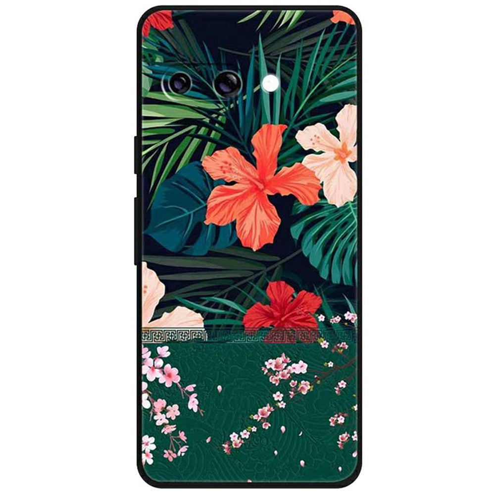 Til Google Pixel 9a Cover Mønstertryk Ridsefast TPU Telefoncover