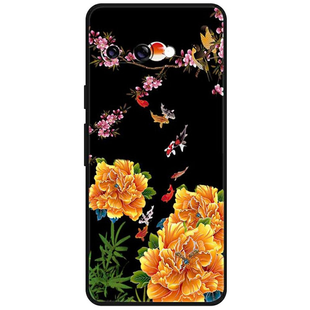 Til Google Pixel 9a Cover Mønstertryk Ridsefast TPU Telefoncover