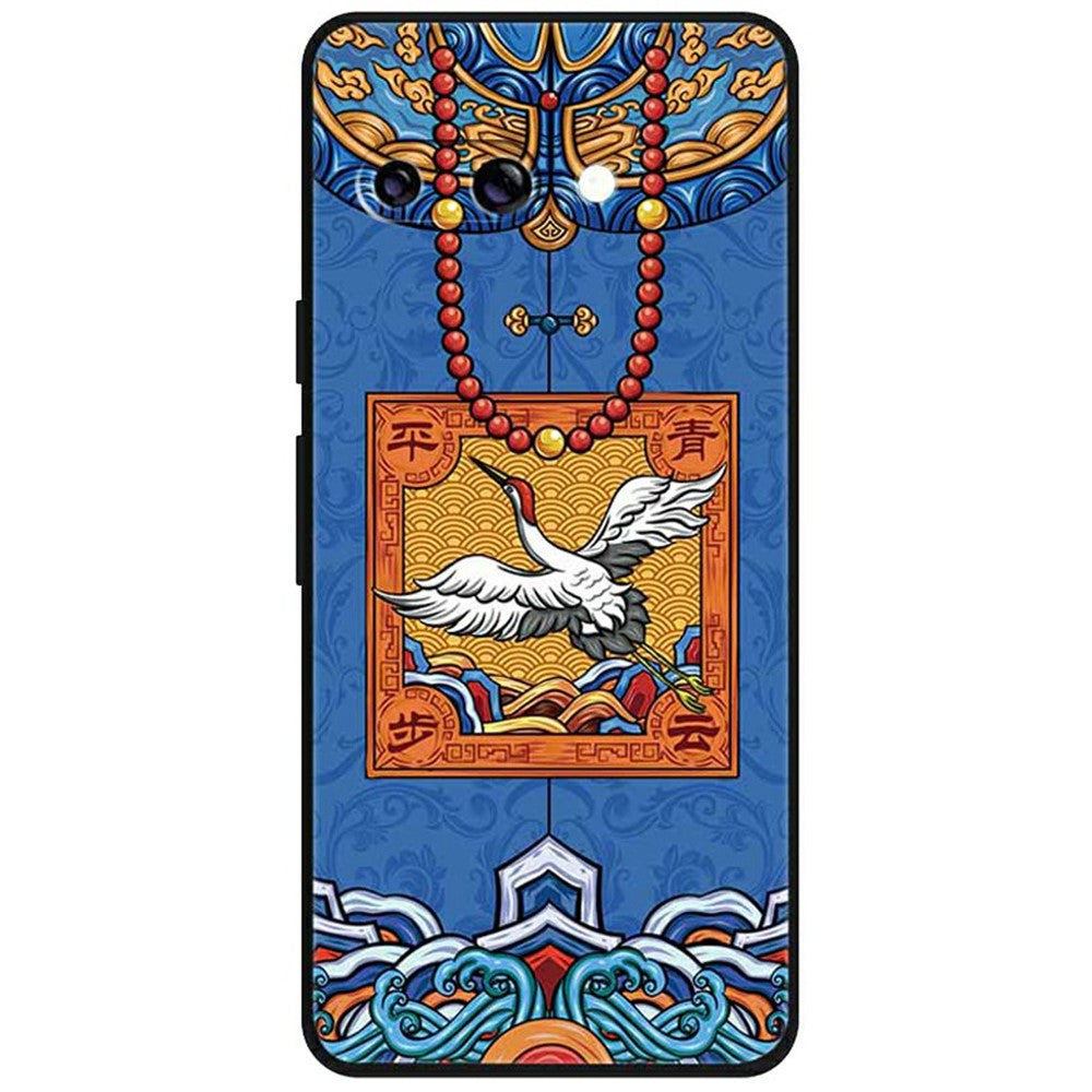 Til Google Pixel 9a Cover Mønstertryk Ridsefast TPU Telefoncover