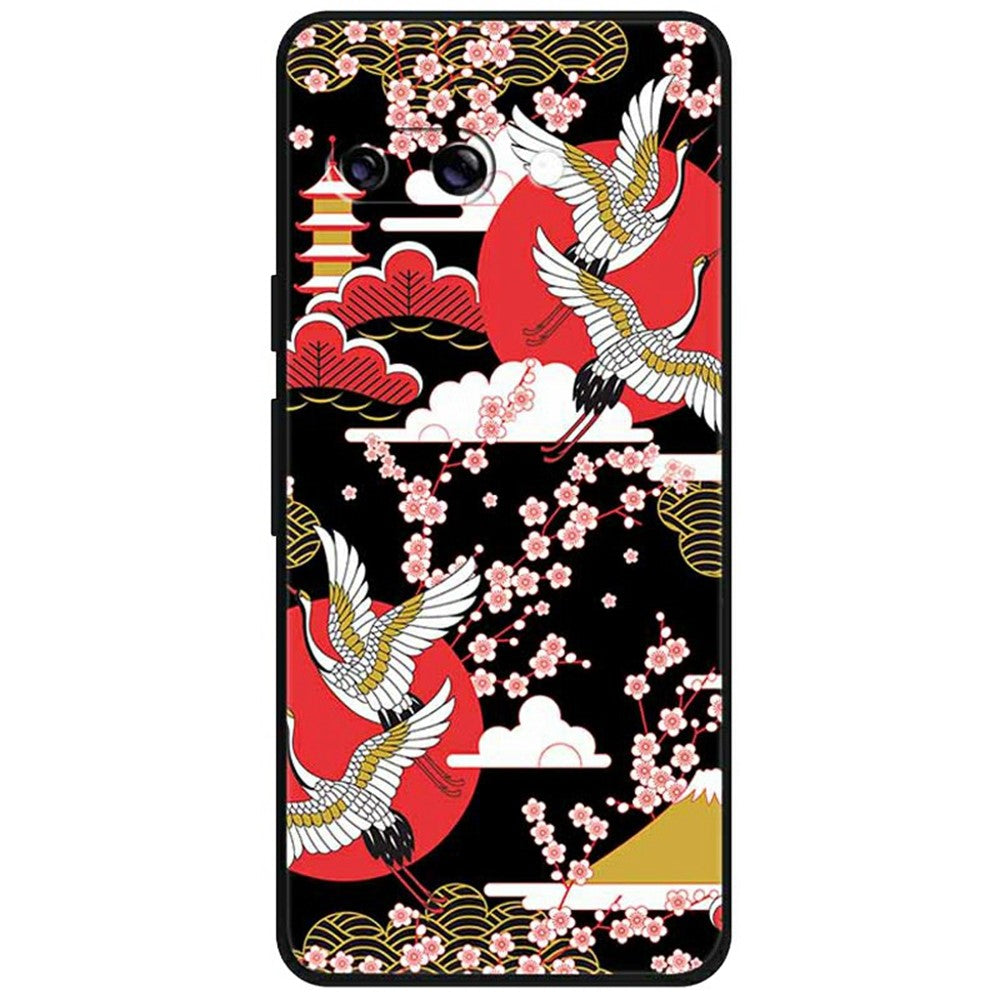 Til Google Pixel 9a Cover Mønstertryk Ridsefast TPU Telefoncover