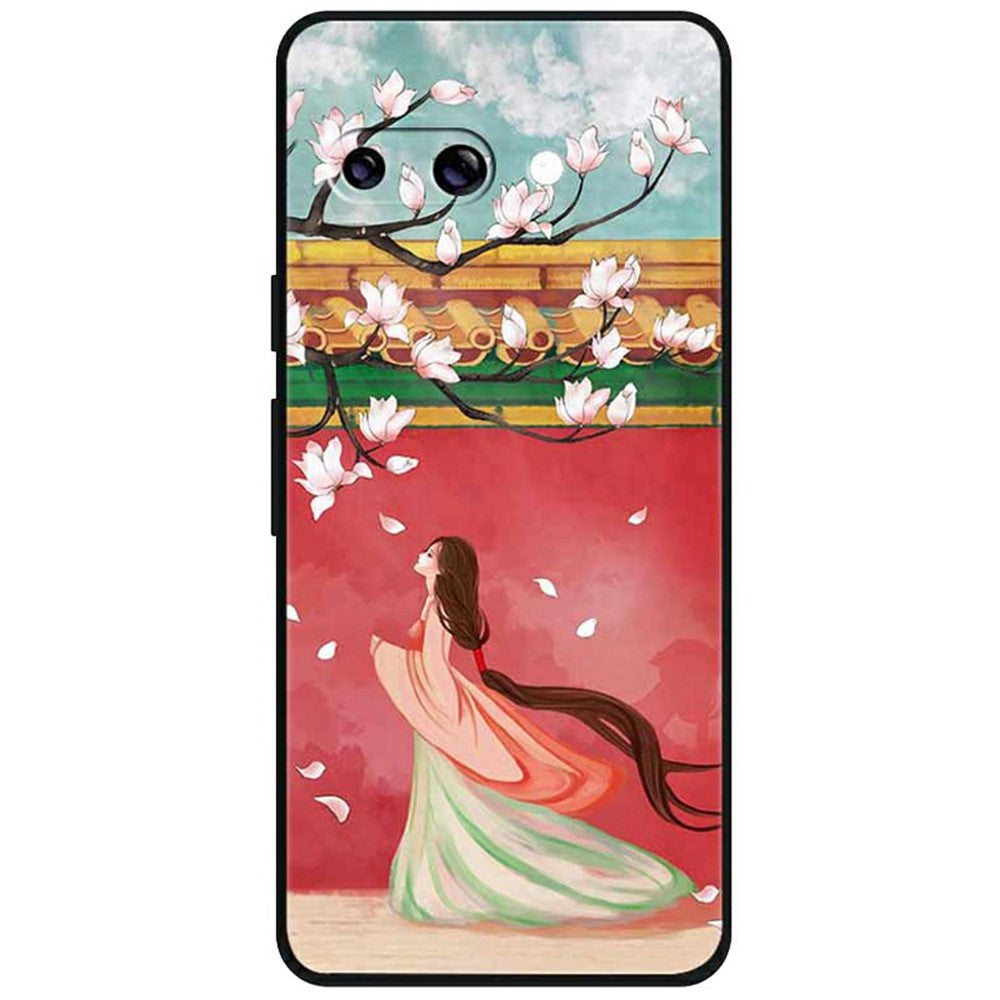Til Google Pixel 9a Cover Mønstertryk Ridsefast TPU Telefoncover