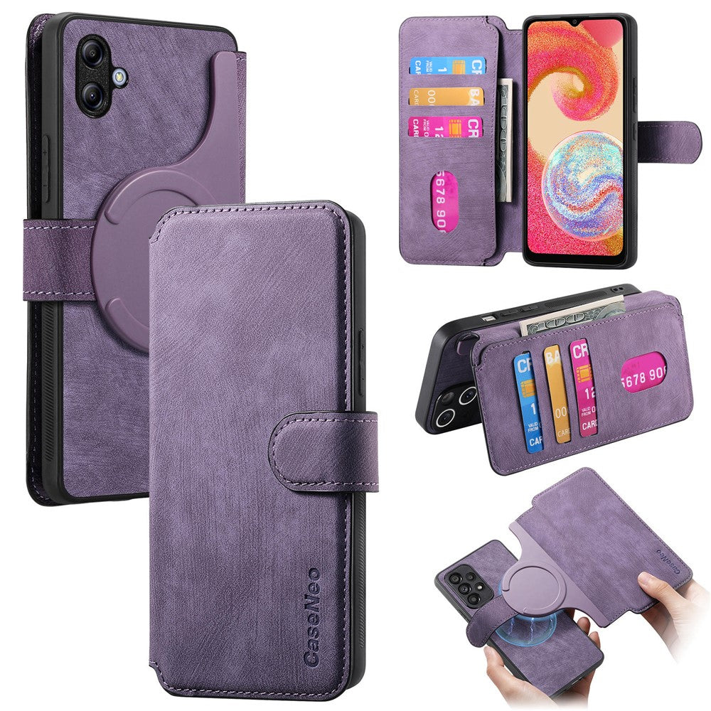 CASENEO For Samsung Galaxy A04e 4G Magnetic Case  Detachable Leather Phone Wallet Cover