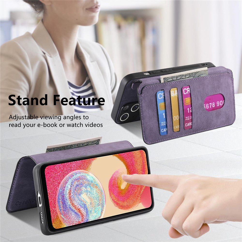 CASENEO For Samsung Galaxy A04e 4G Magnetic Case  Detachable Leather Phone Wallet Cover