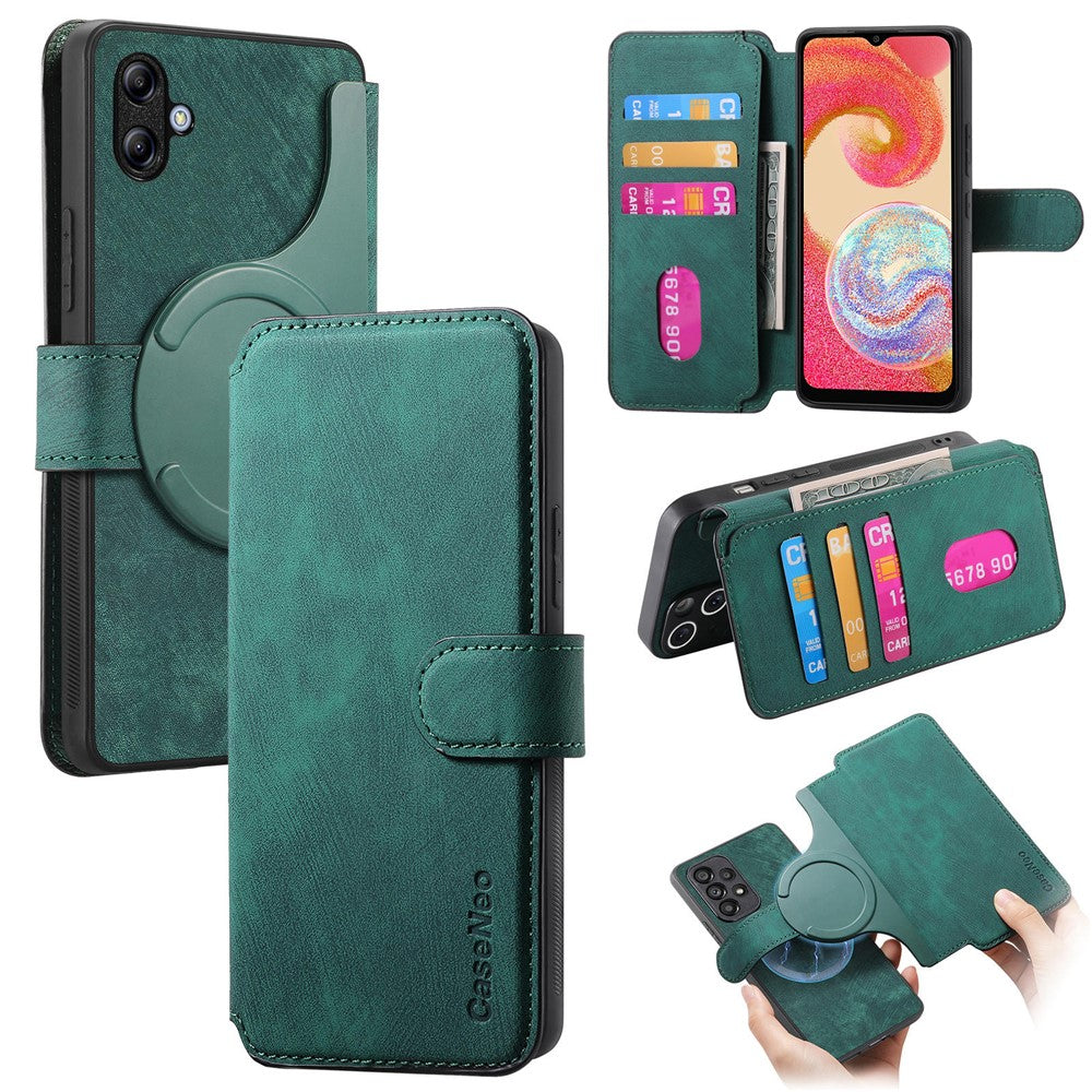 CASENEO For Samsung Galaxy A04e 4G Magnetic Case  Detachable Leather Phone Wallet Cover