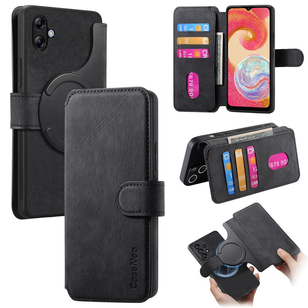 CASENEO For Samsung Galaxy A04e 4G Magnetic Case  Detachable Leather Phone Wallet Cover