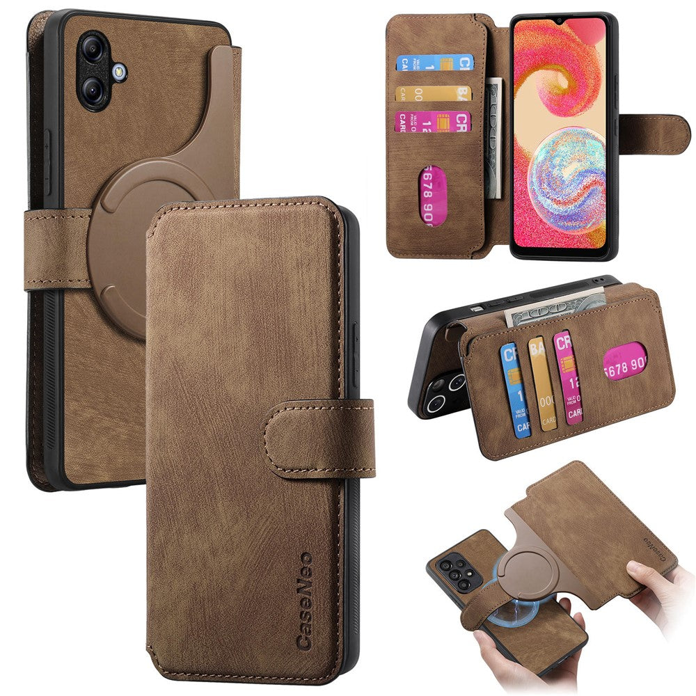 CASENEO For Samsung Galaxy A04e 4G Magnetic Case  Detachable Leather Phone Wallet Cover