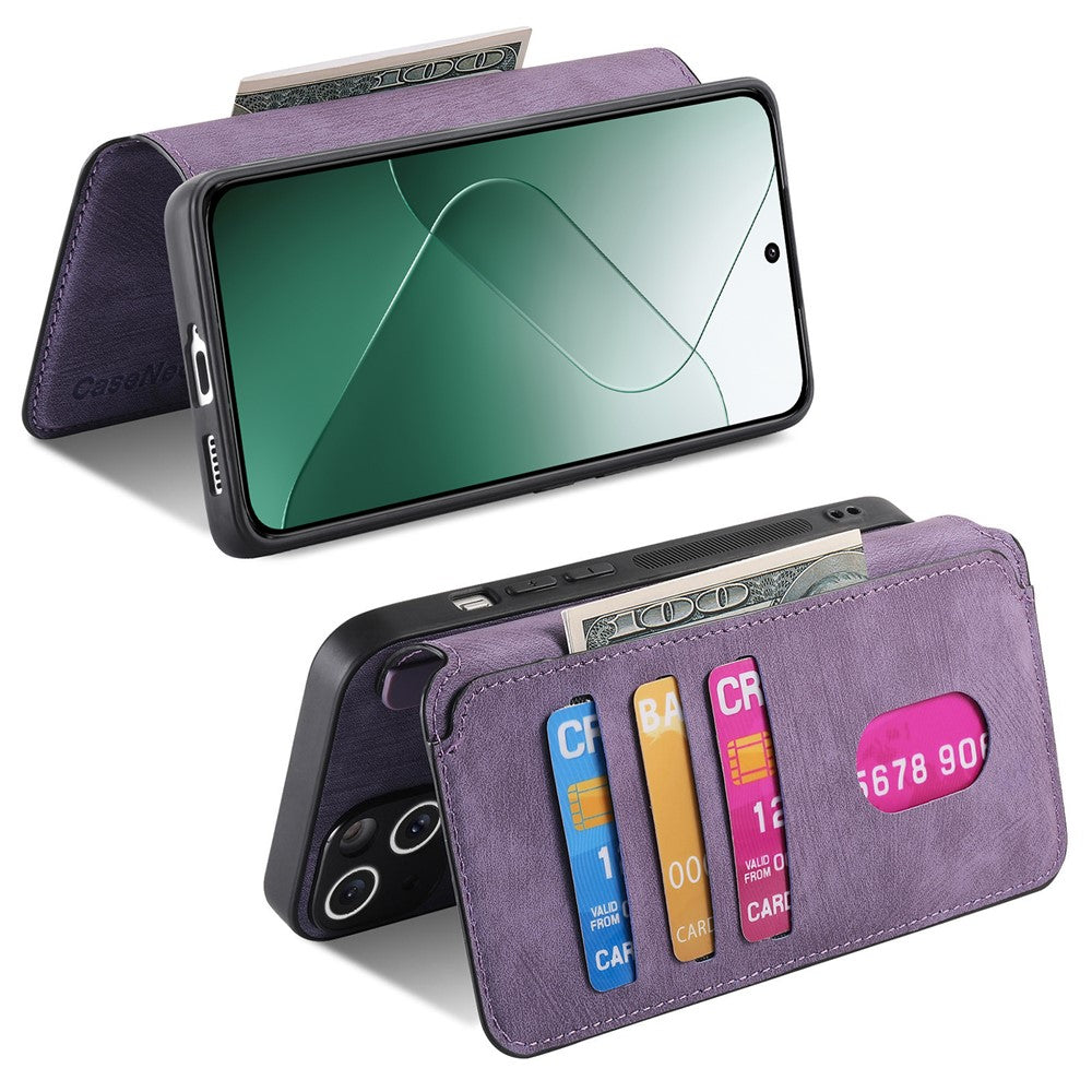 CASENEO For Xiaomi 14 Magnetic Case  Detachable Leather Phone Wallet Cover
