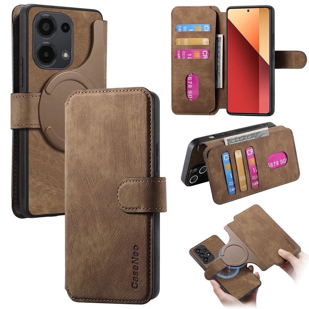CASENEO For Xiaomi Redmi Note 13 Pro 5G Magnetic Case  Detachable Leather Phone Wallet Cover