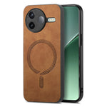 Xiaomi Poco F7 Pro 5G / Redmi K80 5G Läderfodral med Magnetiskt Baksida, Skin-Touch mobilskydd