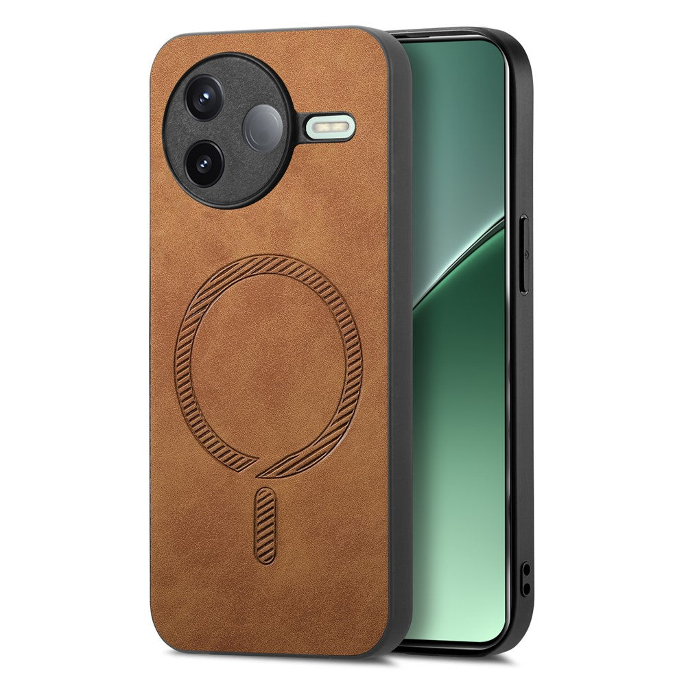 Xiaomi Poco F7 Pro 5G / Redmi K80 5G Läderfodral med Magnetiskt Baksida, Skin-Touch mobilskydd