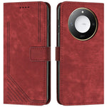 For Honor X9c Smart 5G / X60 5G Case Imprinted Lines Leather Phone Cover Folding Stand