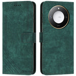 For Honor X9c Smart 5G / X60 5G Case Imprinted Lines Leather Phone Cover Folding Stand