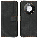 For Honor X9c Smart 5G / X60 5G Case Imprinted Lines Leather Phone Cover Folding Stand