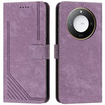 For Honor X9c Smart 5G / X60 5G Case Imprinted Lines Leather Phone Cover Folding Stand