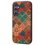 For Samsung Galaxy S25 Case Flower Print PU Leather + PC + TPU Phone Cover