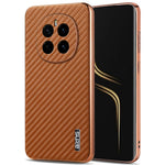 AZNS For Honor Magic7 5G Case Electroplating Carbon Fiber Texture PU + TPU Phone Cover