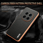 AZNS For Honor Magic7 Pro 5G Case Electroplating Carbon Fiber Texture PU + TPU Phone Cover