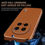 AZNS For Honor Magic7 Pro 5G Case Electroplating Carbon Fiber Texture PU + TPU Phone Cover