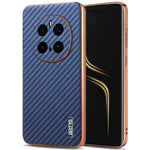 AZNS For Honor Magic7 Pro 5G Case Electroplating Carbon Fiber Texture PU + TPU Phone Cover
