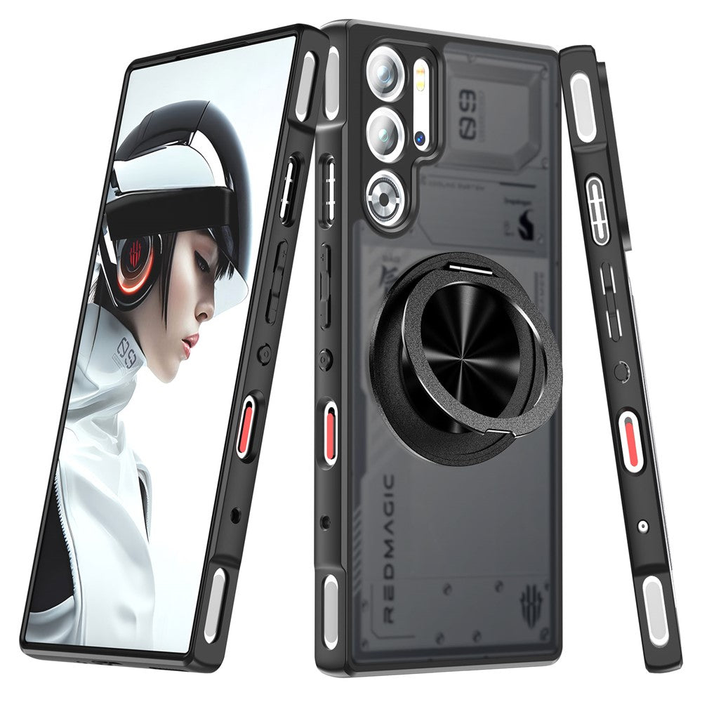 Til Asus ROG Phone 8 5G / 8 Pro 5G Magnetisk Etui TPU + PC Roterbart Støtteben Telefoncover