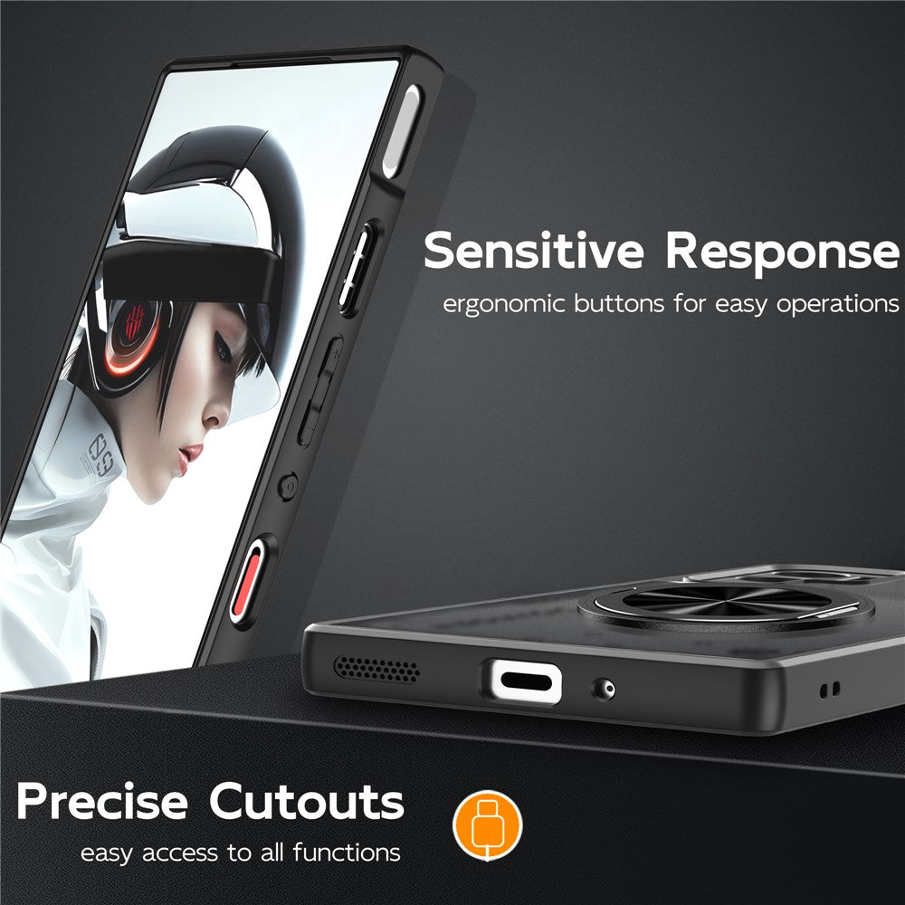Til Asus ROG Phone 8 5G / 8 Pro 5G Magnetisk Etui TPU + PC Roterbart Støtteben Telefoncover